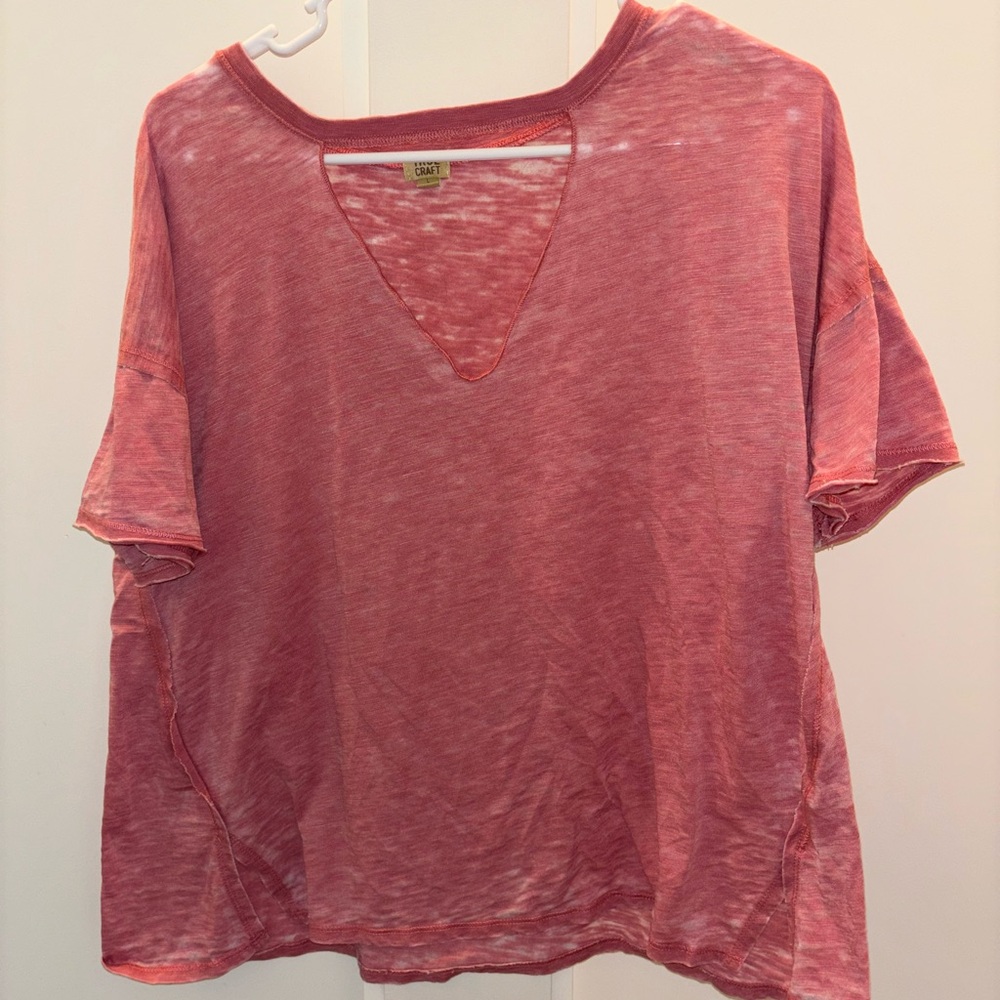 True Craft Pink Short Sleeve Top